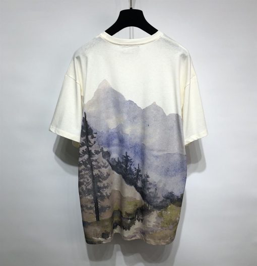 GUCCI IVORY HEAVY JERSEY WITH THE NORTH FACE X GUCCI TRAIL PRINT - GGS008