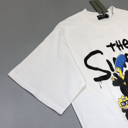 BALENCIAGA MEN'S THE SIMPSONS TM & © 20TH TELEVISION T-SHIRT OVERSIZED IN WHITE - BAS005