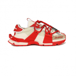 DOLCE & GABBANA MIXED-MATERIAL SPACE SNEAKRES IN RED - DG012