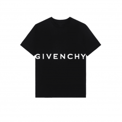 GIVENCHY 4G EMBROIDERED SLIM FIT T-SHIRT IN BLACK - GTS005