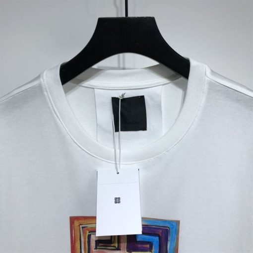 GIVENCHY SLIM FIT T-SHIRT IN JERSEY WITH 4G SUN PRINT IN WHITE - GTS006