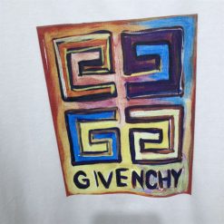 GIVENCHY SLIM FIT T-SHIRT IN JERSEY WITH 4G SUN PRINT IN WHITE - GTS006