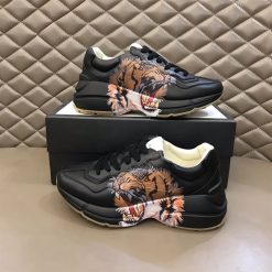GUCCI RHYTON LEATHER SNEAKER WITH TIGER - GCC017