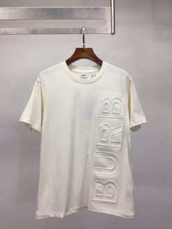 BURBERRY EMBOSSED LOGO COTTON OVERSIZED T-SHIRT - BRS024