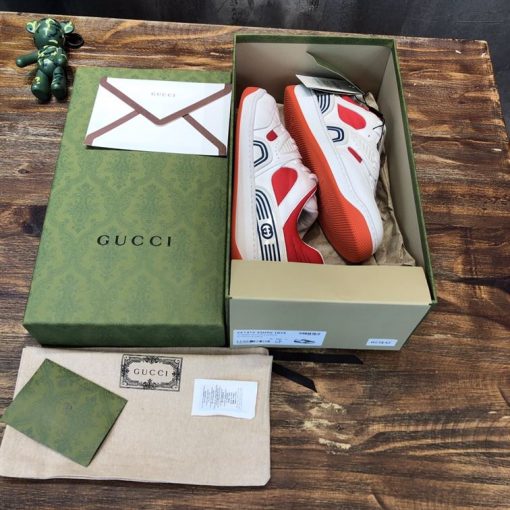 GUCCI BASKET SNEAKERS IN WHITE AND RED - GCC031