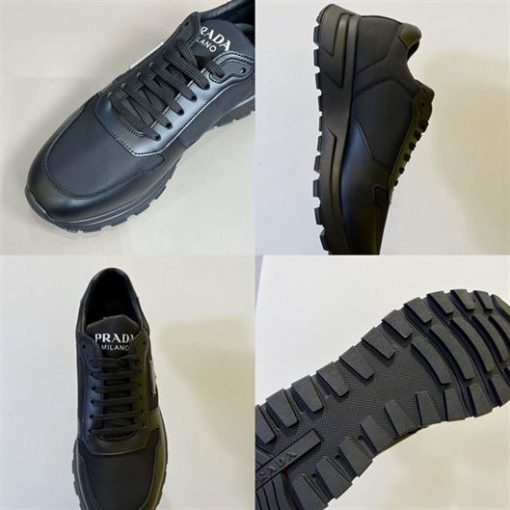 PRADA PRAX 01 RE-NYLON AND BRUSHED LEATHER SNEAKERS - PRS027