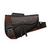 DIOR CACTUS JACK DIOR SADDLE BAG BLACK GRAINED CALFSKIN WITH EMBROIDERED SIGNATURE - DIO019