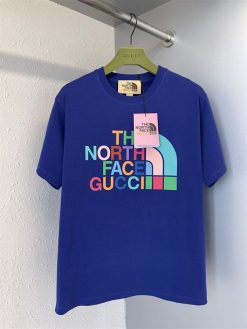 THE NORTH FACE X GUCCI T-SHIRT IN BLUE - GGS025
