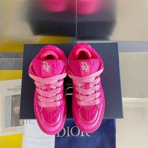 DIOR BY ERL B9S SKATER SNEAKER, LIMITED AND NUMBERED EDITION FUCHSIA KUMO CANNAGE SATIN - DO093