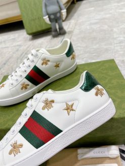 GUCCI ACE EMBROIDERED SNEAKER WITH BEES AND STARS - GCC090