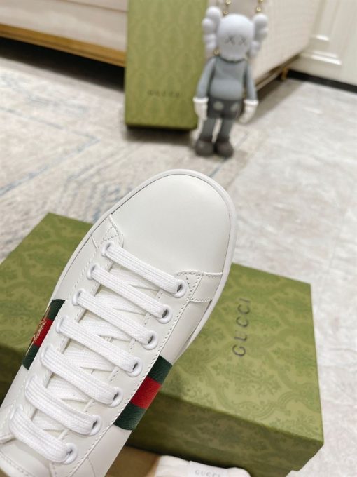 GUCCI ACE SNEAKER WHITE LEATHER WITH BEE - GCC087