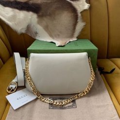 GUCCI BLONDIE SHOULDER BAG IN WHITE LEATHER - GB79