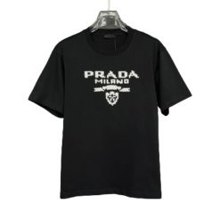 PRADA COTTON T-SHIRT BLACK - PT006