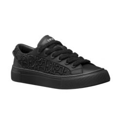 DIOR B33 SNEAKER BLACK SMOOTH CALFSKIN AND DIOR OBLIQUE RAISED EMBROIDERY - DO132