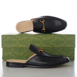 GUCCI BLACK PRINCETOWN SLIPPERS - GL041