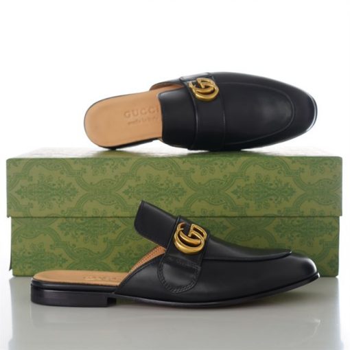 GUCCI BLACK PRINCETOWN SLIPPERS - GL032