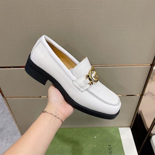 GUCCI LEATHER LOAFER IN WHITE - GL046
