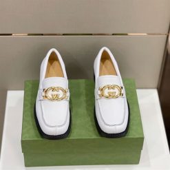 GUCCI LEATHER LOAFER IN WHITE - GL046
