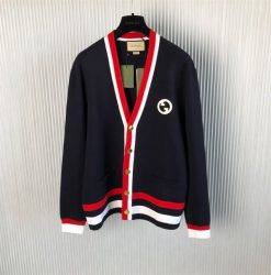 GUCCI KNIT WOOL CARDIGAN WITH PATCH - GCK033