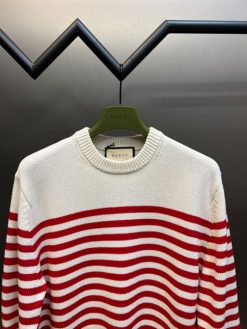 GUCCI STRIPED COTTON-WOOL KNITTED JUMPER - GCK047