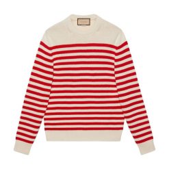 GUCCI STRIPED COTTON-WOOL KNITTED JUMPER - GCK047