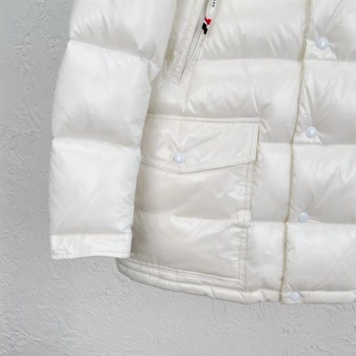MONCLER CHIABLESE LONG PARKA JACKET IN WHITE - MC051