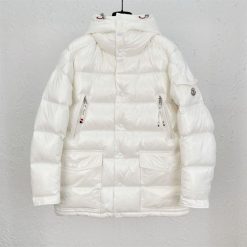 MONCLER CHIABLESE LONG PARKA JACKET IN WHITE - MC051